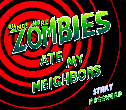 Oh No! More Zombies Ate My Neighbors Title Screen